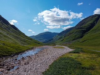 Fototapeta na wymiar Scotland Glen Etive, James Bond Skyfall Road