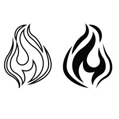 Fire icon vector set. flames illustration sign collection. light sign or symbol.