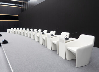 modern meeting room for international business conferences.