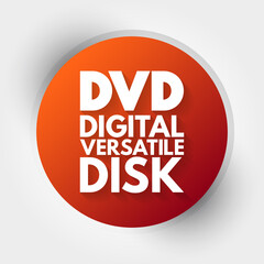 DVD - Digital Versatile Disk acronym, technology concept background