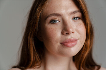 Portrait of a young curvy young white woman