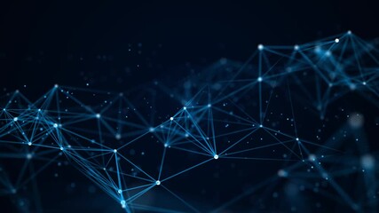 Network connection structure. Digital background with dots and lines. Big data visualization. 3D rendering. - Powered by Adobe
