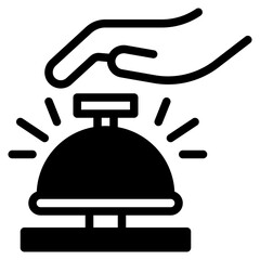 desk bell glyph icon