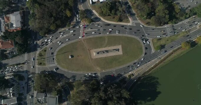 4k 60 fps drone shot on Ibirapuera Park ( Parque Ibirapuera) In S&atilde;o Paulo, SP , Brazil