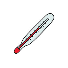 Vector icon of mercury thermometer
