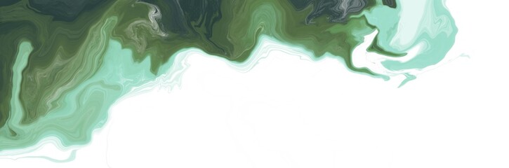 Unique painting art with green liquid texture paint brush for presentation, card background, wall decoration, or t-shirt design