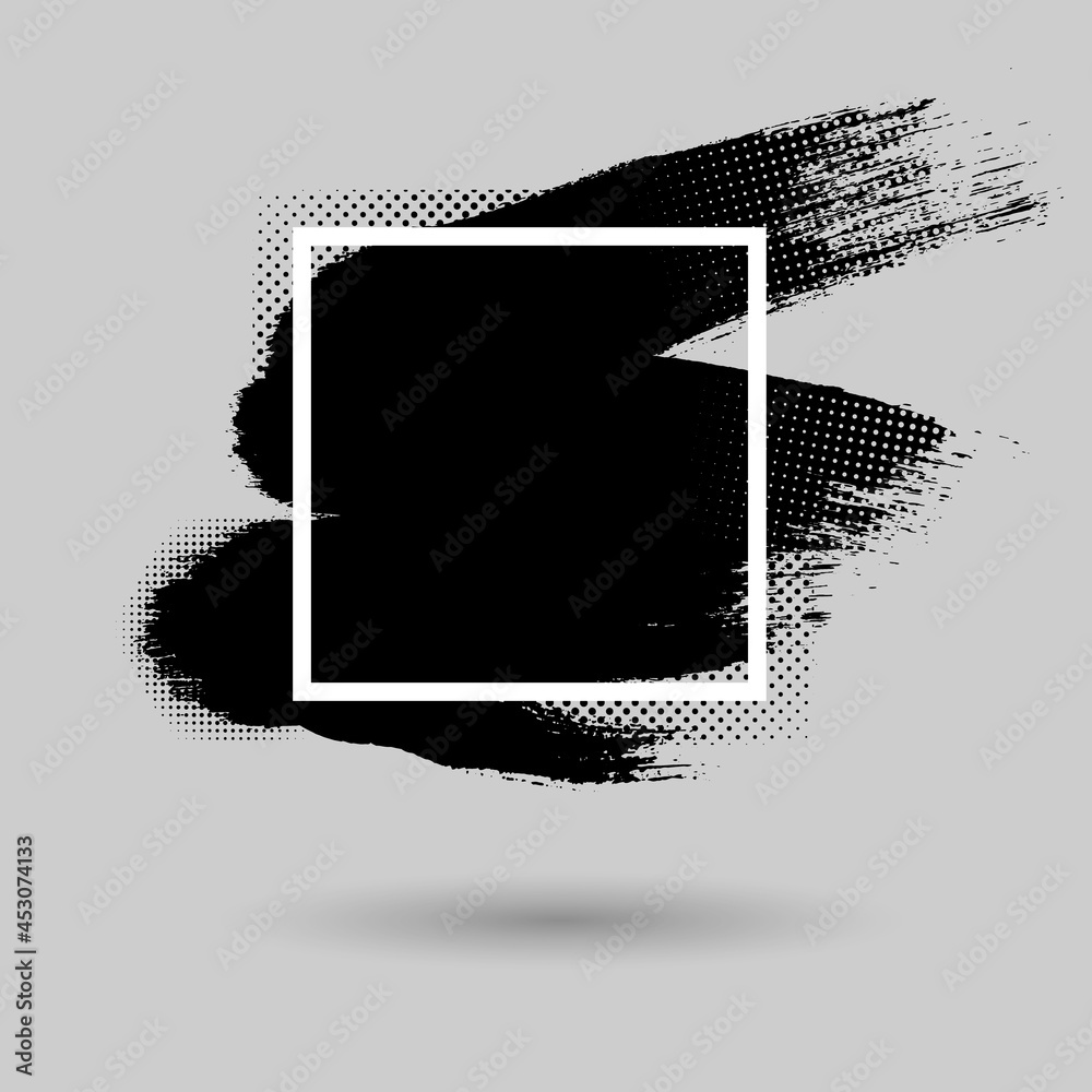 Poster paint compositions, grunge with frame, texting boxes. dirty design elements, quote box speech templa