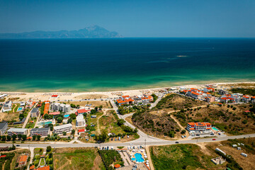 Luftbild Panorama Sarti Beach Griechenland