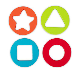 children's toys on a colored background. A place to insert text, minimalism. Baby background.