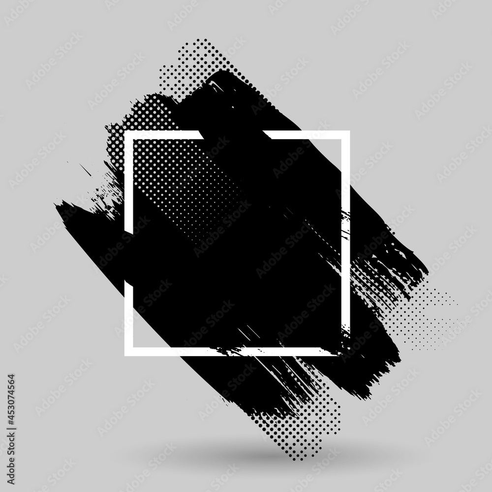 Poster paint compositions, grunge with frame, texting boxes. dirty design elements, quote box speech templa