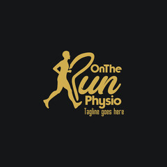 Obraz premium People on the run Physio logo exclusive design inspiration