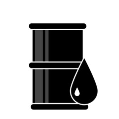 Oil barrel illustration on white background