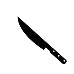 The cutting board with knife icon. Chopping Board symbol.