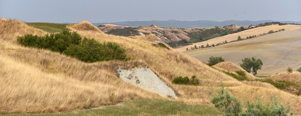 Hügelige Landschaft der Crete Senesi