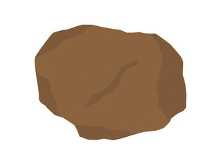 Brown mudstone specimen. Sedimentary rock sample isolated on white background.