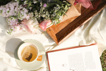 coffee and book