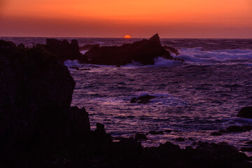 sunset over the sea