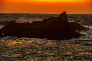 sunset on the beach