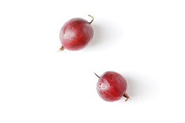 delicious ripe fresh gooseberry isolated on white background