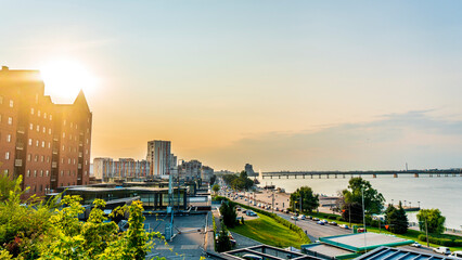 view of the city of Dnipro from a high point