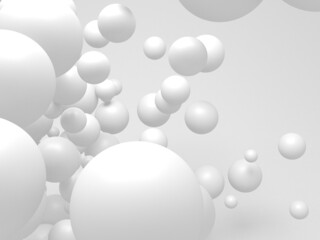 White balls decorative abstract background