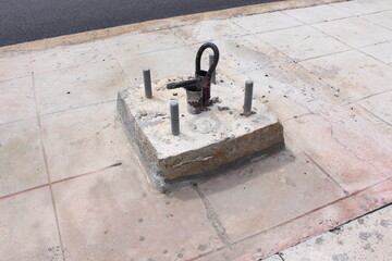 Concrete rods to install electric poles