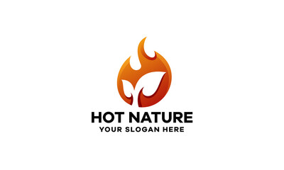 Hot Nature Gradient Logo Template