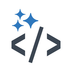 Programming icon. Vector and glyph