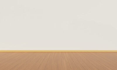 Empty room with white wall, minimalist interior architecture background, 3d illustration