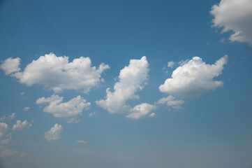 clear blue sky and white clouds
