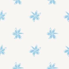 Obraz premium Floral Brush strokes Seamless Pattern Background