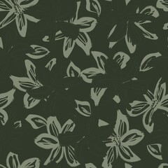 Floral Brush strokes Seamless Pattern Background