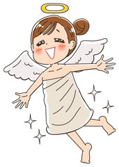 天使 終活 幸せ 死のイラスト