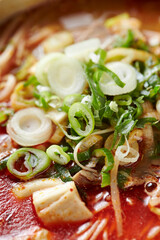 Rice in Korean spicy soup