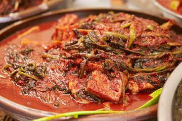 Various kimchi and pickles in Korea