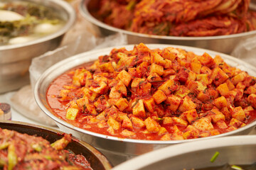 Various kimchi and pickles in Korea
