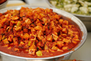 Various kimchi and pickles in Korea