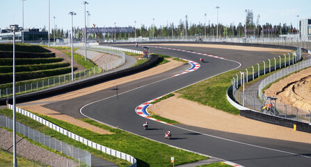 empty track for motorcycle racing. St. Petersburg. Russia