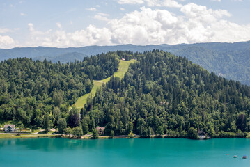 Straza ski slope in the summer near Lake Bled,Slovenia