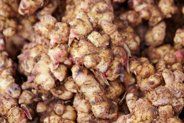 Ginger on display at the market