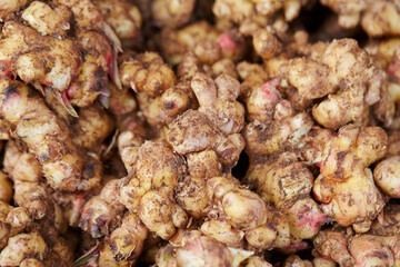 Ginger on display at the market