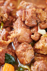 Korean food pork seasoning vegetables bulgogi