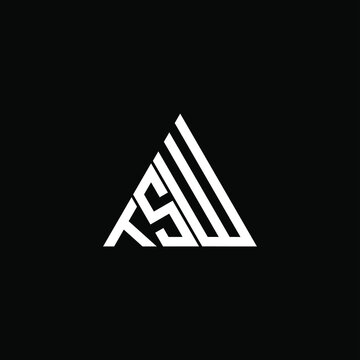 TSW letter logo creative design. TSW unique design