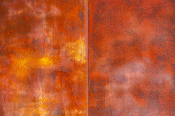 Rusty metal wall, old sheet of iron for background