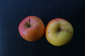 Red and yellow color of fresh apple