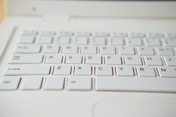 close up of laptop keyboard