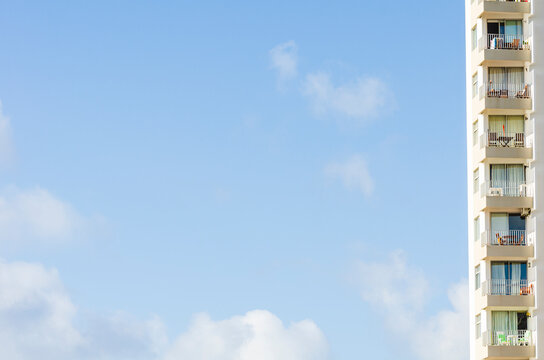 Block of flats and blue sky