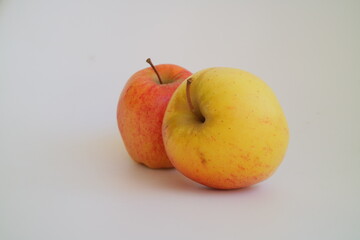 Red and yellow color of fresh apple