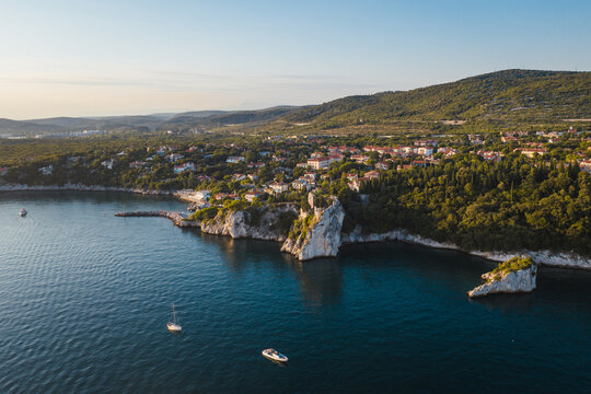 Castle on rock above sea