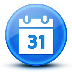 Calender eyeball glossy blue round button abstract